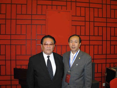 付宝华院长同蒙古国前总理宫嘎・道尔基先生在一起